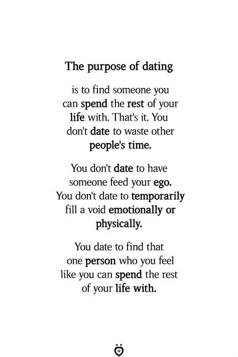 dating for the sake of dating